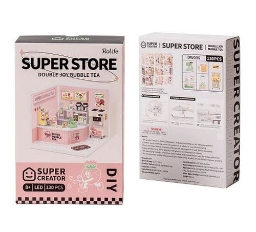 Rolife Super Creator Double Joy Bubble Tea Plastic DIY Rolife Super Creator Double Joy Bubble Tea Plastic DIY