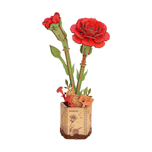 Robotime Red Carnation - Wood Bloom Craft ROETW052
