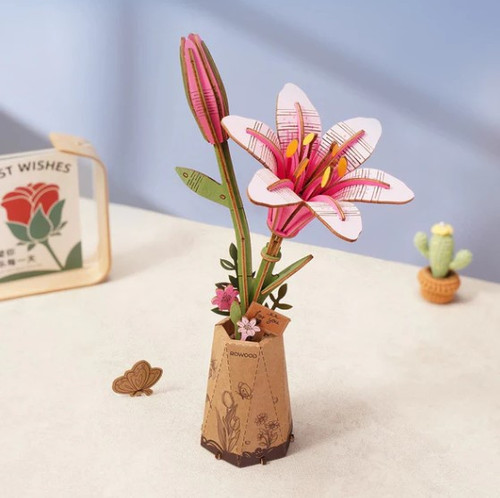 Robotime Pink Lily - Wood Bloom Craft ROETW071