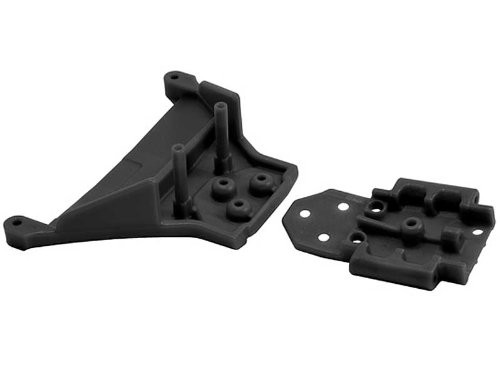 RPM R/C Products Front Bulkhead for Slash 4x4 LCG and Rustler 4x4, Black RPM73562