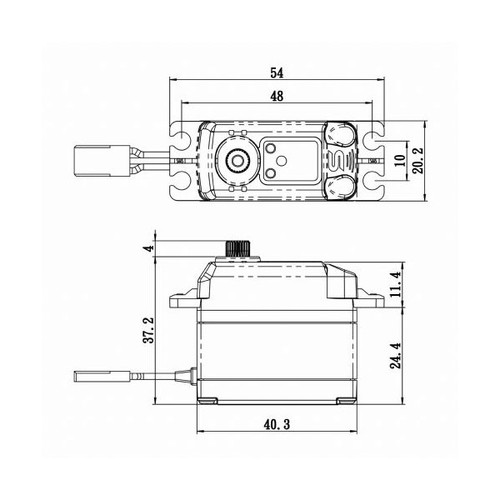 High Torque Digital Servo 0.11sec / 347oz @ 7.4V