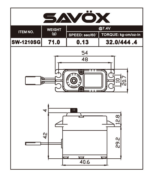 Waterproof Coreless Digital Servo 0.13sec / 444.4 @ 7.4V Waterproof Coreless Digital Servo 0.13sec / 444.4 @ 7.4V