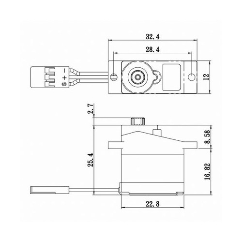 Micro Digital Servo w/Soft Start, 0.16sec / 36oz @ 6V Micro Digital Servo w/Soft Start, 0.16sec / 36oz @ 6V