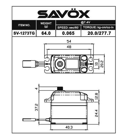 High Voltage Coreless Digital Servo 0.055sec/347.2oz @ 8.4V High Voltage Coreless Digital Servo 0.055sec/347.2oz @ 8.4V
