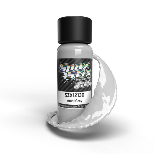Spaz Stix Anvil Gray Airbrush Ready Paint, 2oz Bottle SZX12130