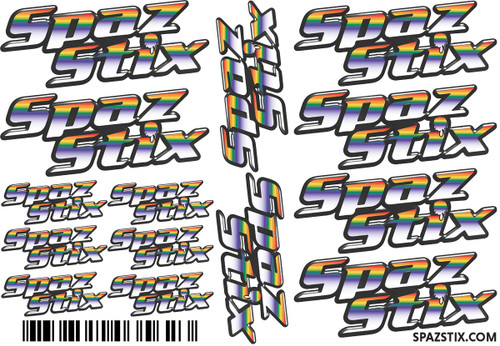 SpazStix Sticker Set, 6" x 4" SpazStix Sticker Set, 6" x 4"