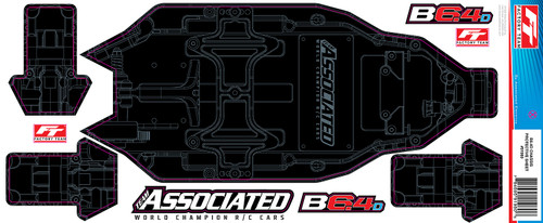 RC10B6.4D FT Chassis Protective Sheet, Printed RC10B6.4D FT Chassis Protective Sheet, Printed