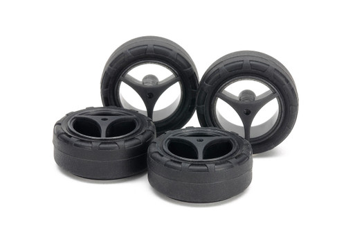 Tamiya Super Hard Small Diameter Narrow Tires (24mm) & Carbon TAM15543