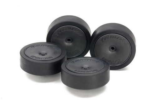 Tamiya JR 31mm Tires/Carbon Wheels, Low Friction/Large Diameter/ TAM15544