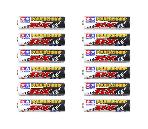 Tamiya Powerchamp RX AA Alkaline Batteries (12 Pack) TAM55120