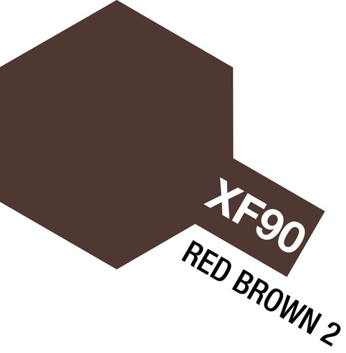 Tamiya Acrylic Mini XF-90 Red Brown Paint, 10ml Bottle TAM81790