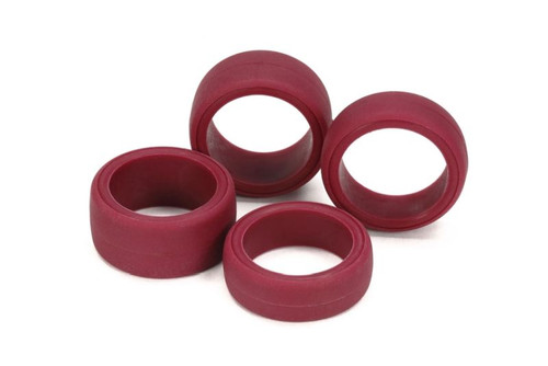 Tamiya JR Large Diameter Slick Tires, Low Friction, Maroon, 4pcs TAM95542