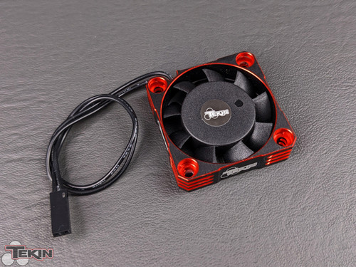 Tekin Fan 40x40x10 Hiflow Black/Red 2pin 2.5mm Plugx180mm x 26awg TEKTT3864
