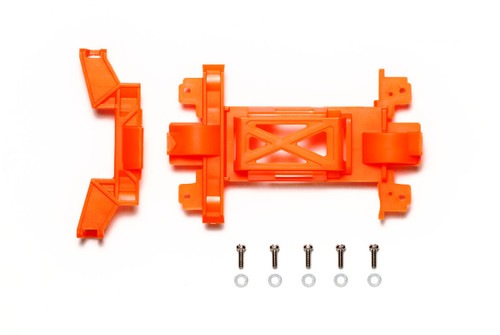 Tamiya JR Reinforced Gear Cover, for MS Chassis, Fluorescent Orange TAM95681