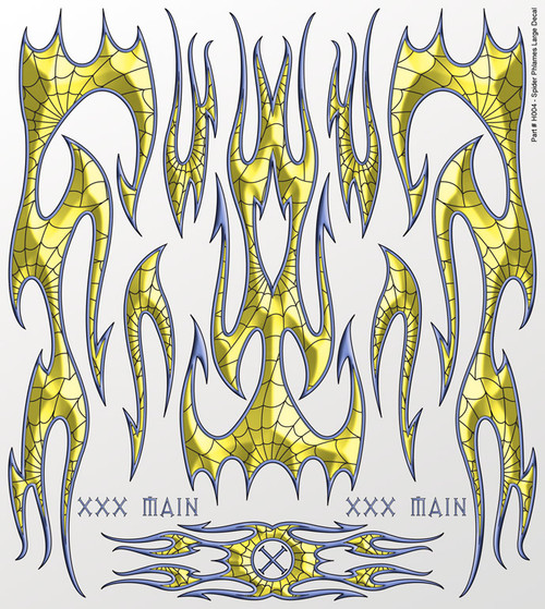 XXX Main Racing Spider Phlames Large Decal XXXH004