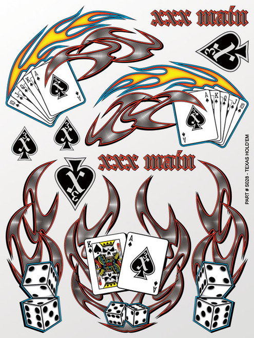 XXX Main Racing Texas Hold'em Sticker Sheet XXXS028