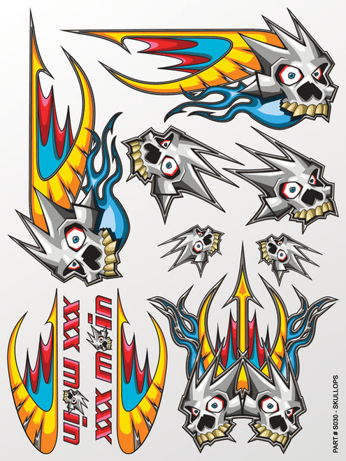 XXX Main Racing Skullops Sticker Sheet XXXS030