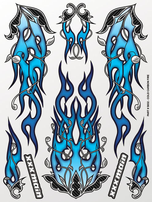XXX Main Racing Cold Carbon Fire Sticker Sheet XXXS032