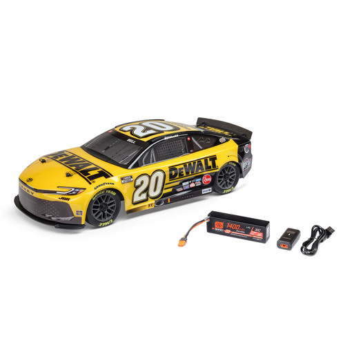 Losi 1/12 NASCAR RC Racecar Christopher Bell® #20® 2025 DEWALT Toyota Camry Losi 1/12 NASCAR RC Racecar Christopher Bell® #20® 2025 DEWALT Toyota Camry