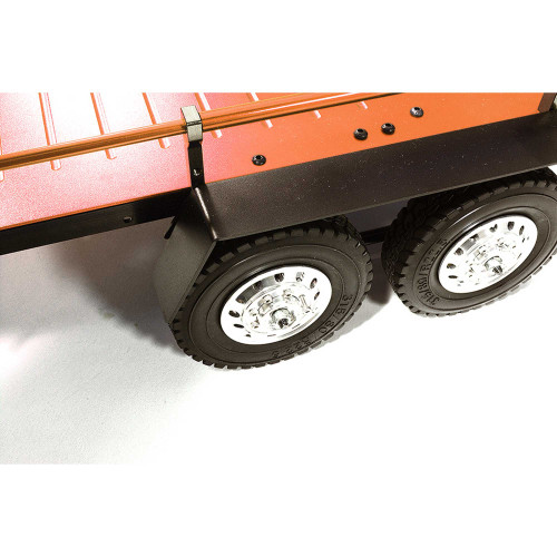 Alloy Flatbed Dual Axle Car Trailer, Orange: 1/10 RC Alloy Flatbed Dual Axle Car Trailer, Orange: 1/10 RC