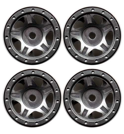 Power Hobby 1.0”Axial SCX24 C10 Jeep Deadbolt Aluminum Beadlock PHBPHSCX2409GRAY