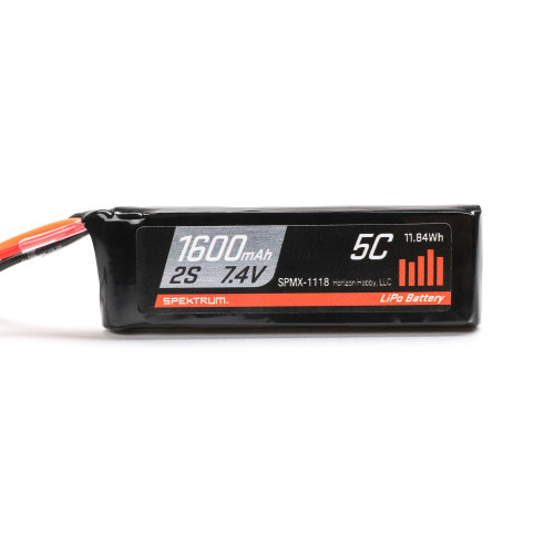 7.4V 1600mAh 2S 5C Receiver LiPo Battery