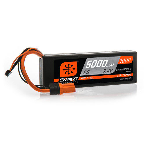 7.4V 5000mAh 2S 100C Smart Hardcase LiPo Battery: IC5 7.4V 5000mAh 2S 100C Smart Hardcase LiPo Battery: IC5