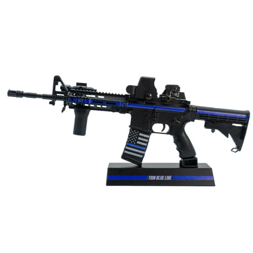 Mini AR-15 in Thin Blue Line SWAT Theme