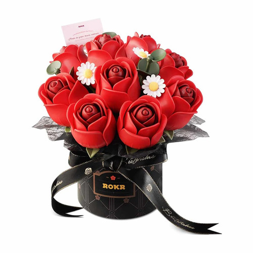 Foral Art Red Rose Bouquet