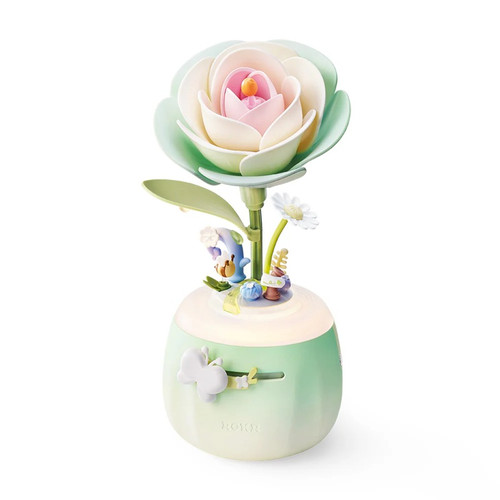 Floral Art Minty Camellia Lamp