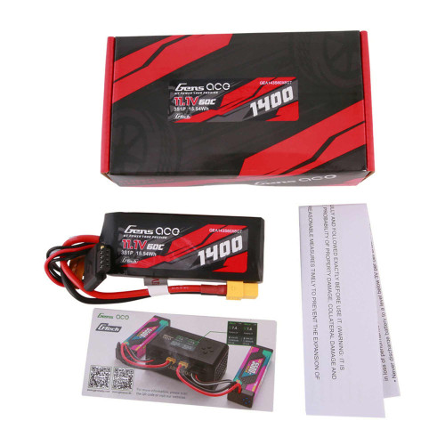 11.1V 1400mAh 3S 60C G-Tech Smart Lipo: XT60 11.1V 1400mAh 3S 60C G-Tech Smart Lipo: XT60