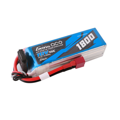 11.1V 1800mAh 3S 45C G-Tech Smart LiPo: Deans