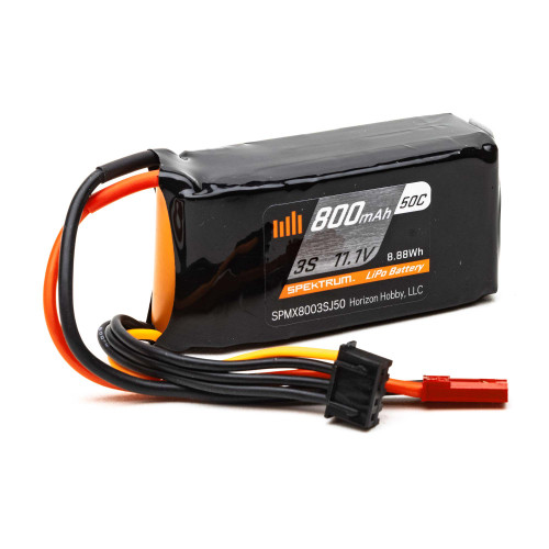 3S 11.1V 800mAh 50C Li-Po; JST-RCY