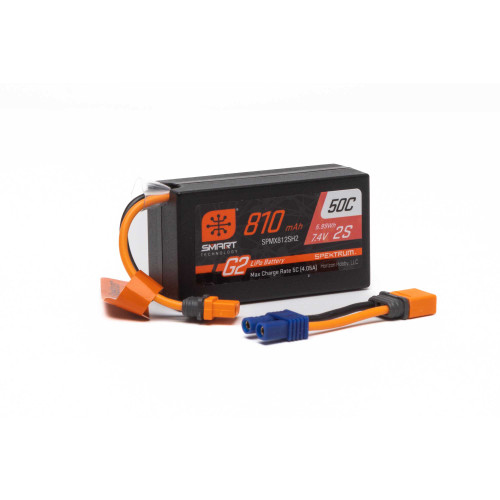 G2 810mAh 2S 7.4V Smart G2 50C LiPo; IC2 SPMX812SH2