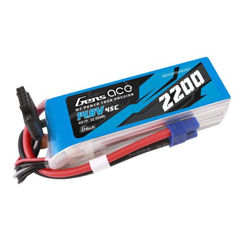 14.8V 2200mAh 4S 45C G-Tech Smart LiPo: EC3