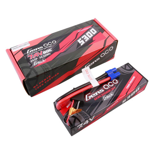 7.4V 5300mAh 2S 60C G-Tech Smart Lipo: EC3 7.4V 5300mAh 2S 60C G-Tech Smart Lipo: EC3
