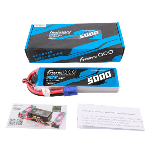 5000mAh 11.1V 45C 3S1P G-Tech Smart Lipo Battery Pack