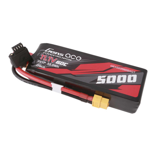 11.1V 5000mAh 3S 60C G-Tech Smart LiPo: XT60