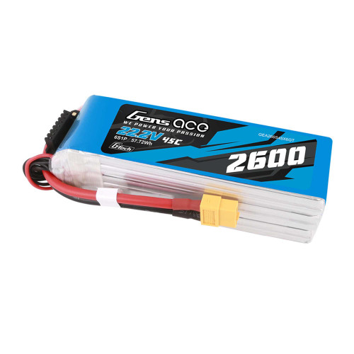 22.2V 2600mAh 6S 45C G-Tech Smart Lipo: XT60 22.2V 2600mAh 6S 45C G-Tech Smart Lipo: XT60