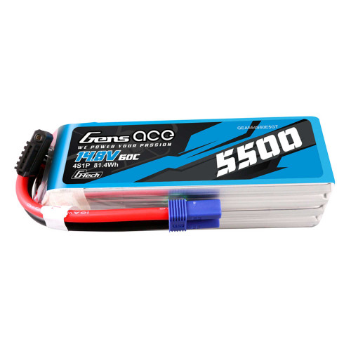 5500mAh 14.8V 60C 4S1P G-Tech Smart Lipo Battery Pack with EC5 5500mAh 14.8V 60C 4S1P G-Tech Smart Lipo Battery Pack with EC5