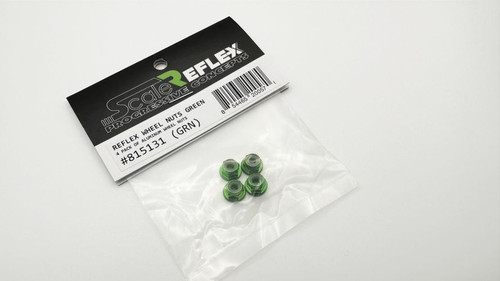 Scale Reflex - Wheel Nuts Green 4 Pack