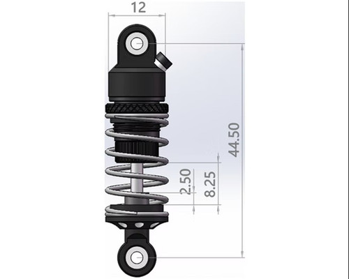 Hot Racing - Aluminum Nascar Damper 44.5mm (2), for Grom