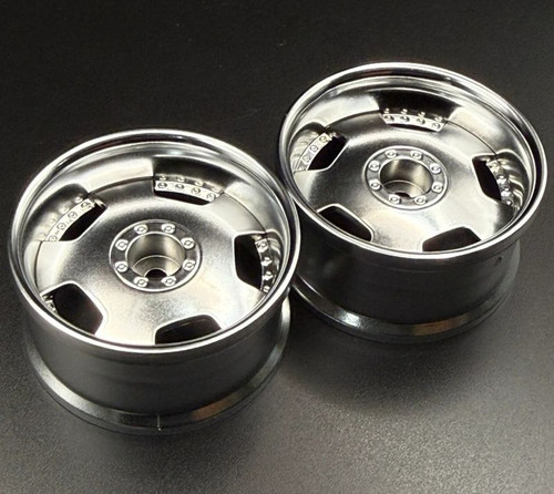 Scale Reflex - Euro VIP Dish Style 1/10 Silver Rims, 8mm Offset