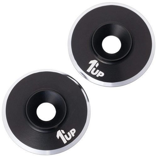 1UP Racing 7075 LowPro Wing Washers, M3, Black Shine, 2pcs 1UP820021