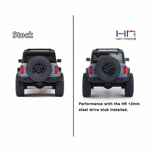 Hot Racing - +2mm Steel Drive Stub, SCX30