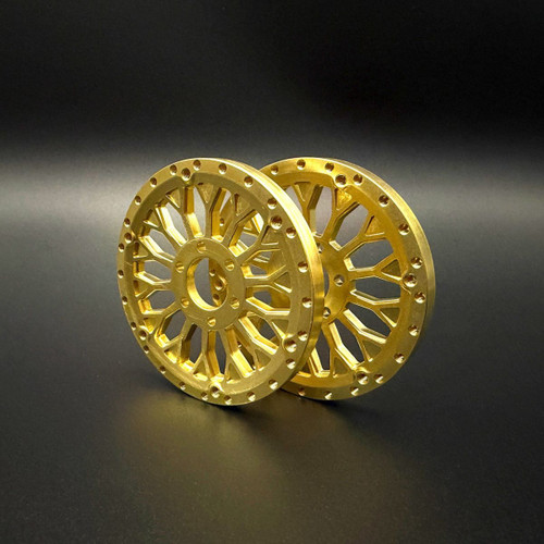 Reef's RC - Brass 2.2 "Shield" Wheel Face (2)