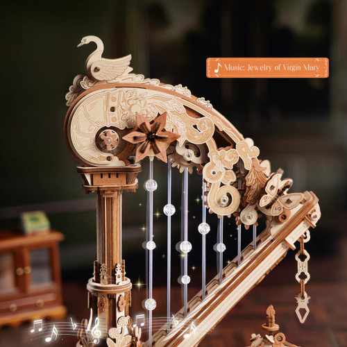 Robotime - Magic Harp Music Box Wooden 3D Puzzle