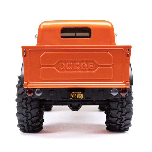 1/24 SCX24 Dodge Power Wagon 4X4 RTR Brushed Rock Crawler (Battery & Charger Included), Orange