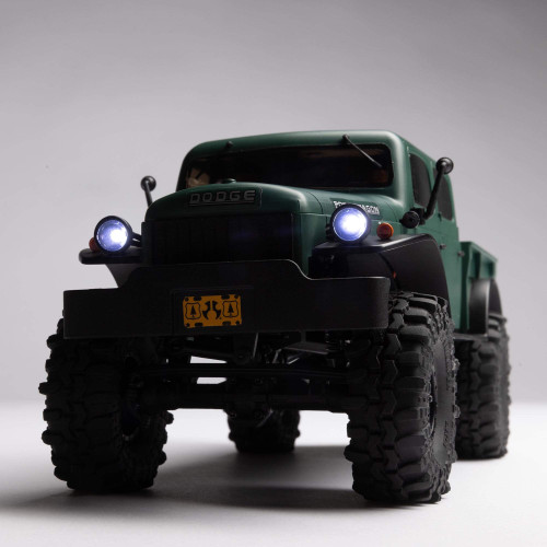 1/24 SCX24 Dodge Power Wagon 4X4 RTR Brushed Rock Crawler (Battery & Charger Included), Green