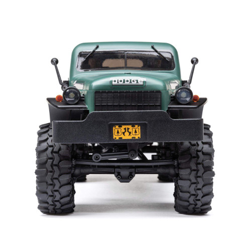 1/24 SCX24 Dodge Power Wagon 4X4 RTR Brushed Rock Crawler (Battery & Charger Included), Green